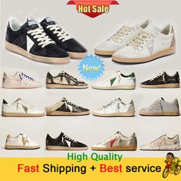 Designer Shoes Golden Women Super Star Brand Men New Release Italy Sneakers Sequin Classic White Do Old Dirty Casual Shoe Lace Up Woman Man 2024 Eur 35-46