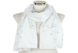 2020 Fashion Cute Dog Print Silver Dog Scarf Shawls Women Soft Long Dashund Animal Wrap Scarves Hijab 3 Colour 8499385