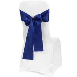 50pcs Satin Chair Bow Sashes Wedding Knots Ribbon Butterfly Ties For Party Event el Banquet Exhibition Home Decoration 240513