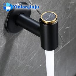 Bathroom Sink Faucets Stainless Steel Faucet Black Wall Mounted Washing Machine Tap Bath Toilet Mop Pool Water Taps For Garden
