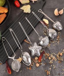 Tea Strainer with Handle for Loose Leaf Teas Stainless Steel Strainer Tea Ball Infuser Tea Filter 6 styles KKA79819964420