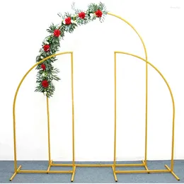 Party Decoration Gold Arched Arch Stands Wedding Props Balloon Metal Holder 80x160cm 140x220cm White Cover