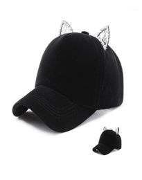 Hats Women Baseball Cap Hip Hop Adjustable Performance Curve Cat Ear Hat Casquette Crocodile5388204