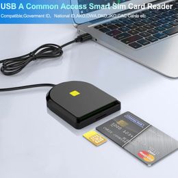 Half round USB SIM Smart Card Reader For Bank Card IC/ID EMV SD TF MMC Cardreaders USB-CCID ISO 7816 for Windows 7 8 10 Linux OS