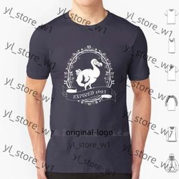 Mens T Shirts Dodo Expired Cotton ( White ) Shirt Custom Design Print Extinct Bird Animal Ammonite Flower Frame Silhouette 018f