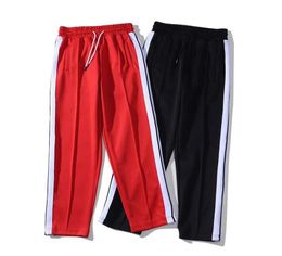 Designer maschile pantaloni sportivi sciolti strisce laterale arcobaleno pantaloni con cerniera con cerniera casual sxl9777866