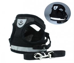 1PCS Waistcoat Model Dog Harness Leash Set Breathable Mesh Strap Vest Collar Rope Pet Dog Supplies1524648