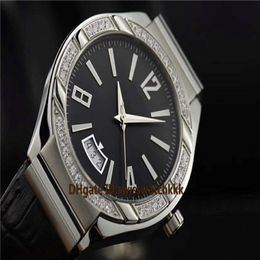 2019 Top Wristwatches Swiss 9015 Automatic Sapphire Crystal CNC carving Case Italy calfskin strap Diamond Bezel Date Display Mens Watch 252D