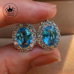 Stud Earrings DRlove Gorgeous Oval CZ Women Brilliant Female Party Accessories Nice Anniversary Lady's Gift Statement Jewellery