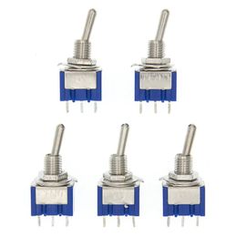 10pc Blue Mini MTS-102 3-Pin SPDT ON-ON 6A 125VAC Miniature Toggle Switches