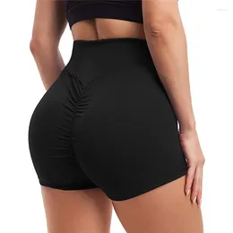 Active Shorts Women Casual Solid Elastic High Waist Push Up Fitness Yoga Running Gym Stretch Sports Short Pants