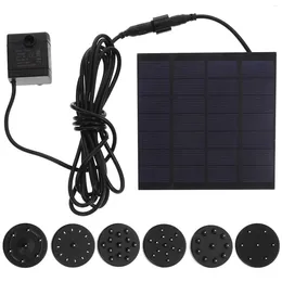 Garden Decorations 7V 1W 180L/H Solar Power Water Pump Aquarium Fountain Pool Pond Submersible (Black)