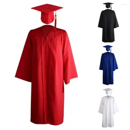 Clothing Sets Academic Gown Set Graduation Tassel Unisex Commencement Mortarboard For Adult