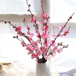 Decorative Flowers Artificial Fake Plum Blossom Floral Wedding Bouquet Silk Flower Tree Home Decor DIY Decoration