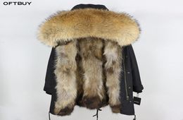 2020 Real Fur Coat Winter Jacket Women Long Parka Waterproof Big Natural Raccoon Fur Collar Hood Thick Warm Real Fox Fur Liner CX26175751