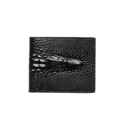 2024 Wholesale of Men's Wallet Short Crocodile Pattern Business Horizontal Multi functional Banknote leather Wallet Document Bag