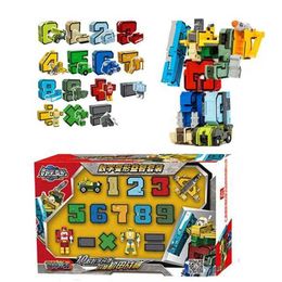 Transformation toys Robots Assembly of Digital Robot Transformation Blocks with Box Action Diagram Car Dinosaur Model Deformation Number Letter Toy d240517