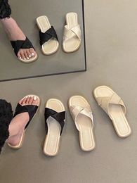 New Chinese Style Chinese Style Cool Slippers For Women's Outerwear. 2024 New Summer Haute Couture Dress With Flat Bottomed And Stunning Flip Flops