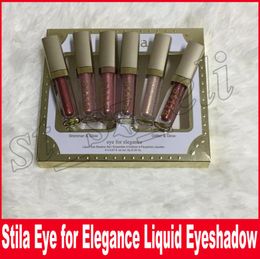 Stila Eye For Elegance set Shimmer Glitter Liquid EyeShadow makeup 6 Colours Glitter glow liquid eye shadow set 9379720