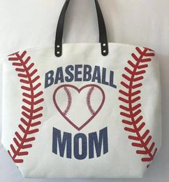 Arts and Crafts Canvas Bag Baseball Tote Sports Bags Casual Softball Football Soccer Basketball Cotton Bag7976726