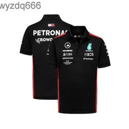 Mens T-shirts Mercedes-aaggmm Petronas F1 Team Polo Tshirts Lewis Hamilton Valtteri Bottas Formula 1 Car Fan Clothes OJB2