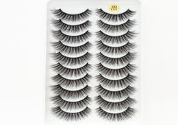2019 NEW 10 pairs 100 Real Mink Eyelashes 3D Natural False Eyelashes Mink Lashes Soft Eyelash Extension Makeup Kit Cilios 1116430940