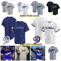 Dodgers 2024 City Connect custom Baseball Jersey Shohei Ohtani Freddie Freeman Mookie Betts Jam-es Outman Max Muncy Will Smith J.D. Martinez David Peralta Miguel Rojas