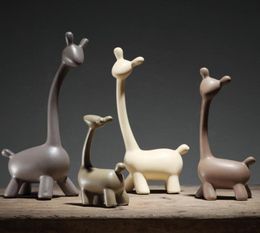 Minimalist ceramic giraffe deer home decor crafts room decoration handicraft ornament porcelain figurines wedding decorations5620583