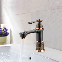 Bathroom Sink Faucets Brass Material ORB Colour Cold & Water Of Fashion Basin Tap