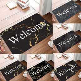 Carpets Marble Ink Texture Printed Entrance Doormat Welcome Mat Living Room Bedroom Hallway Floor Rug Indoor Non-slip Carpet Home Decor