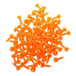 100 PcsPack Professional Golf Tees 25mm 098 Castle Orange Golfer Accessory Plastic golf tees perfect for Teeing the ball 240515