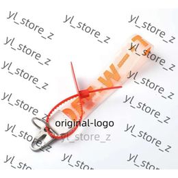 Lanyards Off Withe Key Keychains Chain Luxury Rings Clear Rubber Jelly Letter Print Keys Ring Off Keychains Fashion Men Women Canvas Keychain 2b43