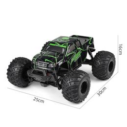 Stunt Car Fast RC Cars 1:16 Scale 18 Km/h RC Truck 4WD 2.4Ghz Off Road High Speed RC Truck Racing Car Waterproof All Terrain RC Truck with LED T Gifts for Kid and Adults