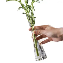 Vases Small Vase Home Decor Flower Display Hydroponic Bevel Glass Desktop Holder Office Decorative