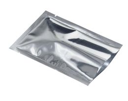 500Pcs 69cm Small Open Top Silver Aluminium Foil Bags Heat Seal Vacuum Pouches Bag Dried Food Coffee Powder Storage Mylar Foil Pa3217162