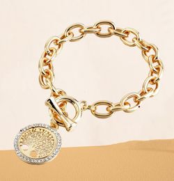 Szelam Gold Chain Rhinestone Tree Of Life Charm Bracelets For Women New Designer 2020 Vintage Bangles Woman4217077
