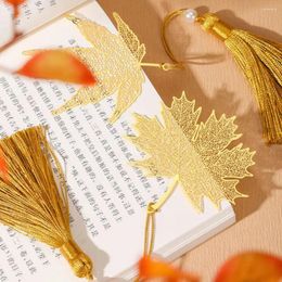 Book Paginator Leaf Vein Tassels Bookmark Page Marker Apricot Hollowed Reading Chinese Style