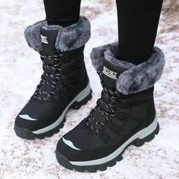 Boots Women Snow Winter Shoes Keep Warm Waterproof Ladies Lace-up Plus Size 42 Chaussures Femme