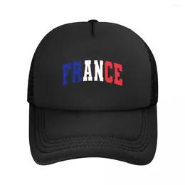Ball Caps Blue White Red FRANCE Letters Adult Grid Baseball For Women Leisure Mesh Peaked Cap Casual Coquette Dad Hat