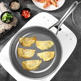 Pans Titanium Frying Pan 26cm 2.2L Steak Honeycomb Non-stick Induction Cooker Gas Stove Universal Kitchenware