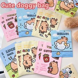 Gift Wrap Cartoon Capybara Wrapping Bag Kraft Paper Cute Food Cookie Packaging Bread Baking Takeaway Bags Storage