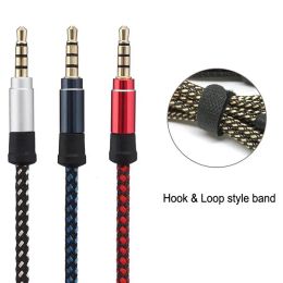 Audio Cables Connectors A/V Accessories 1.5M Braided aux cord High quality Stereo cable 4poles 3.5MM to Male Headphone jack Auxiliary line