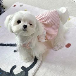 Dog Apparel Adorable Pet Dress Soft Puppy Skirt Clothing Slip Dresses For Small Dogs Vestido Perros Cute Chihuahua Teddy