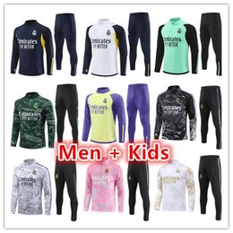 2024 2025 Real Madrid tracksuit training suit set VINI JR BELLINGHAM 23/24/25 real Madrid Long Sleeves men kids football kit sportswear chandal futbol survetement