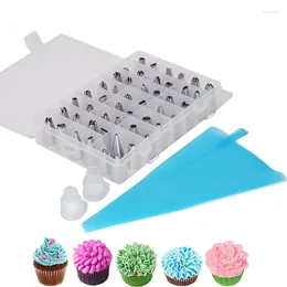 Baking Tools 51Pcs/set Dessert Decorator Silicone Icing Piping Cream Pastry Bag Stainless Steel Nozzle Set DIY Bakeware Cake Decorating
