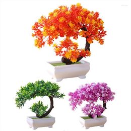 Decorative Flowers 1pc Artificial Plant Mini Simulation Tree Potted Table Ornaments Bonsai Home Decoratio Fake Flower