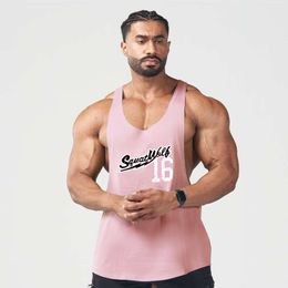 Lu Shirt Men Summer Tee Tops Lightweight custom sublimation sleeveless tank top muscle t shirt polyester cotton blank summer workout singlet