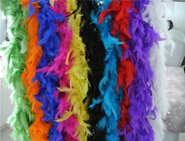 10pcs 200cmpcs white black orange red pink blue green purple yellow Feather Boas 80gram Chandelle Feather Boas Marabou Feather Bo7994927