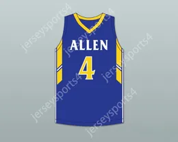 CUSTOM NAY Youth/Kids TYRESE MARTIN 4 WILLIAM ALLEN HIGH SCHOOL CANARIES BLUE BASKETBALL JERSEY 2 Stitched S-6XL
