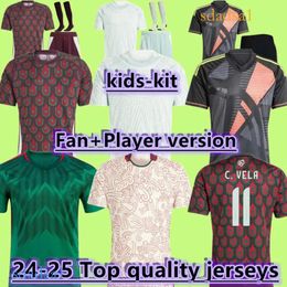 2024 Mexico CHICHARITO Soccer Jerseys 24 25 National Team Fans player Version GIMENEZ LOZANO A. GUARDADO Home Away Training Wear R. JIMENEZ Men Kids Football